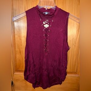 Women's criss cross front shirt